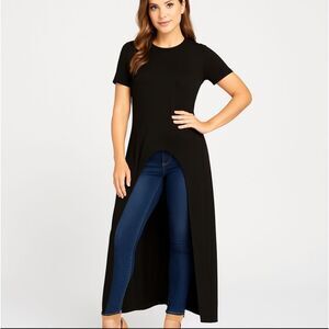 Black High Low Top XL and Plus size